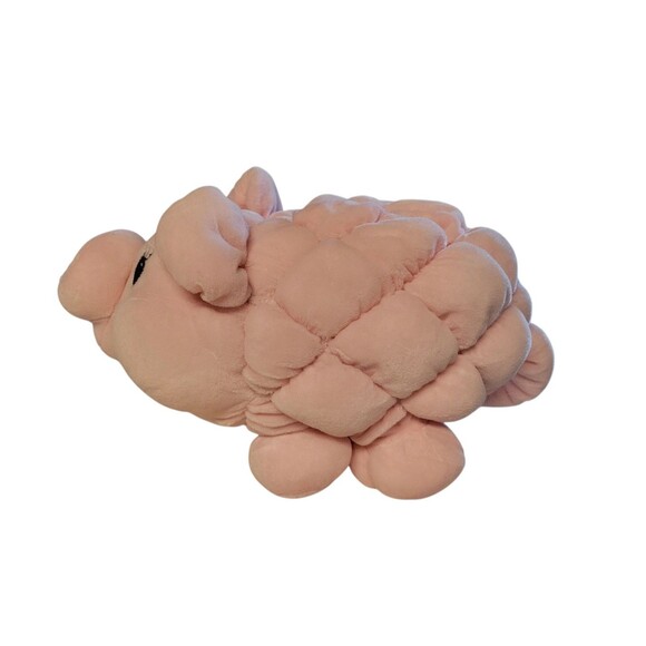 Vintage Commonwealth Puffy Pink Pig Quilted Stuffed Animal 16" Soft - Picture 1 of 6